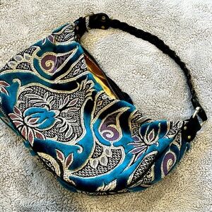 Elegant Teal Patterned Women's Bag